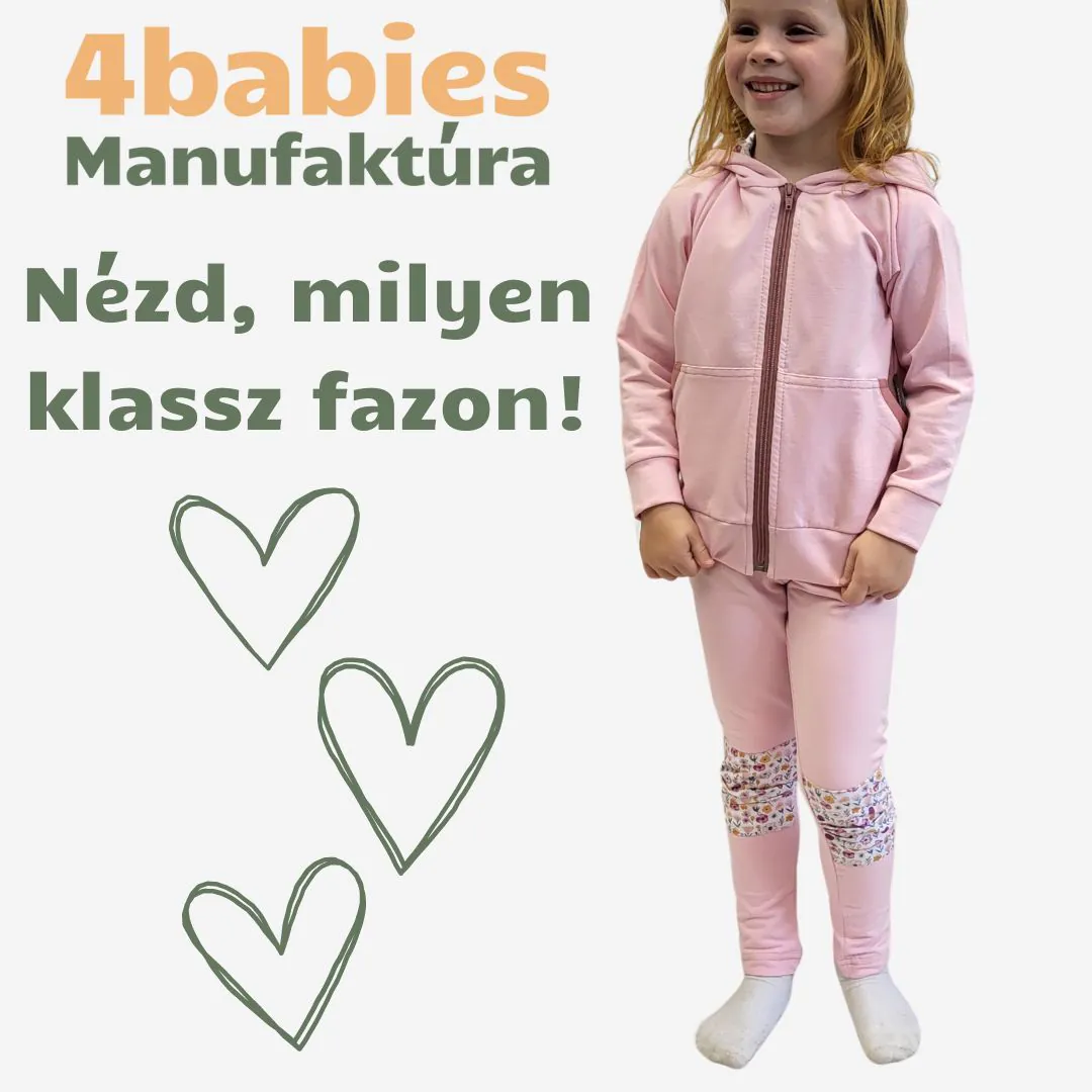 4BABIES Térdfoltos leggings, karamel & Paripám - Image 3