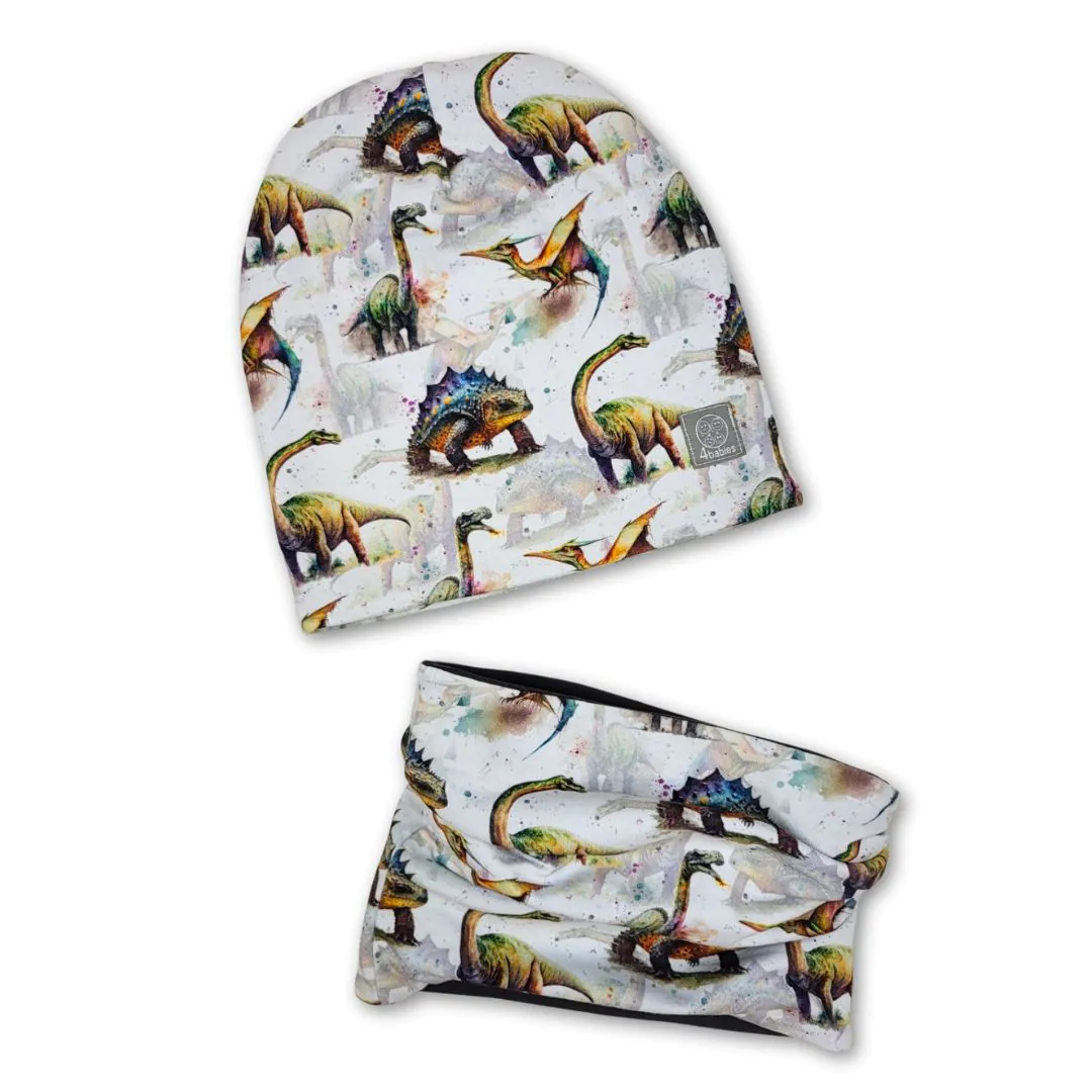 4BABIES "Dínók" sapka & sál szett
