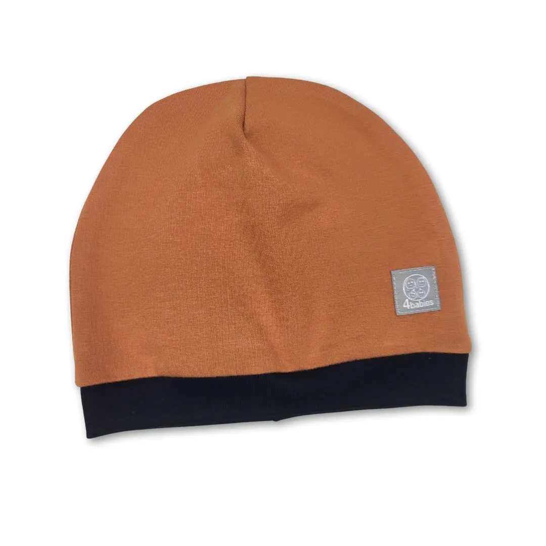 4BABIES Egyrétegű sapka, karamell-fekete