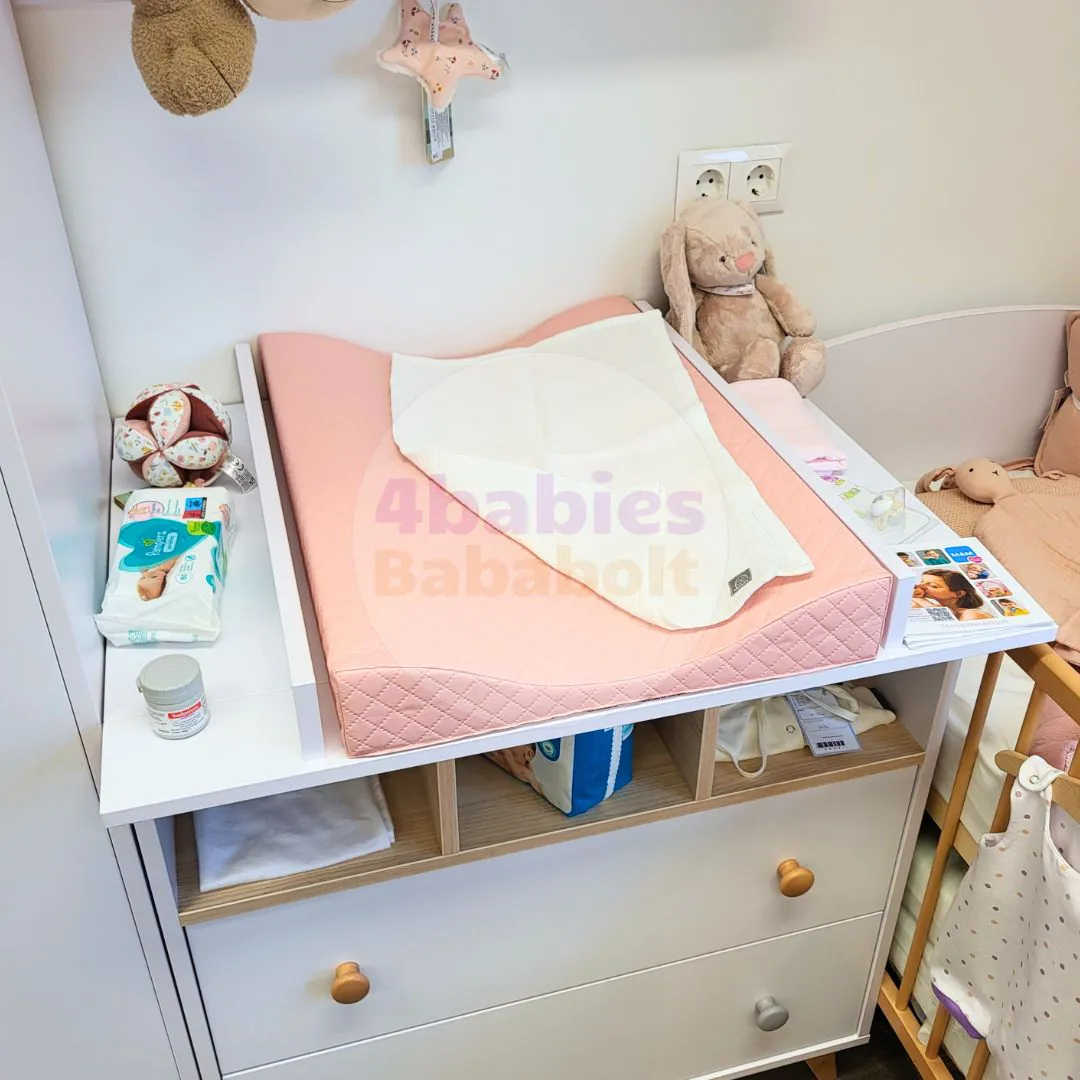 Ceba SOFT puha pelenkázó lap, pasztel rózsaszín, 50x70 cm - Image 2