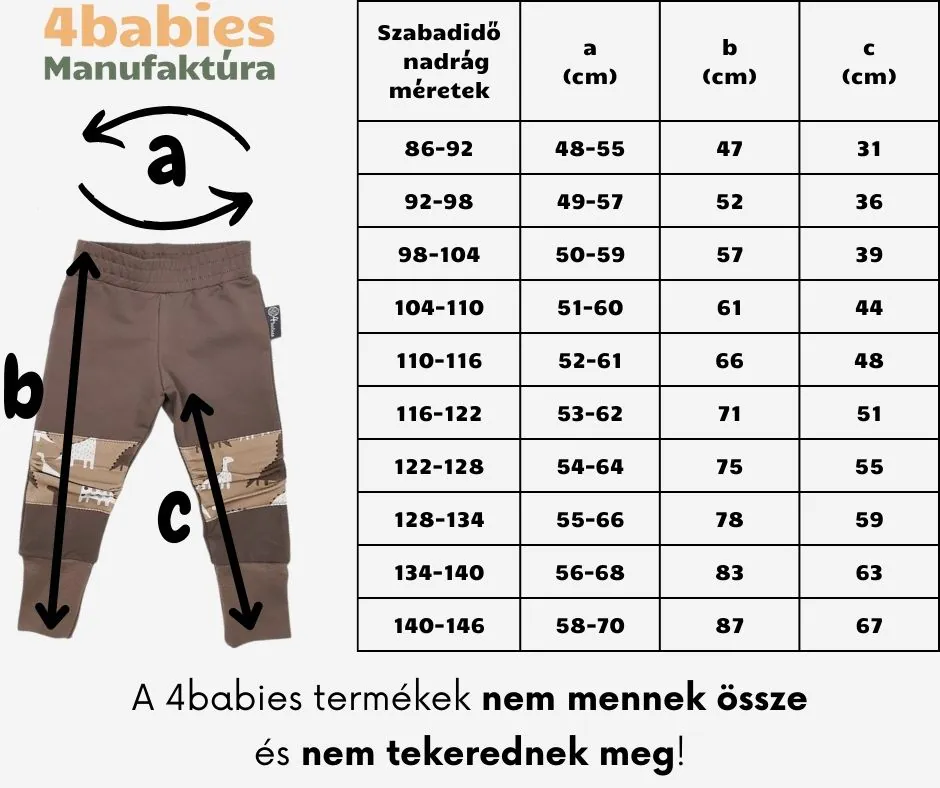 4BABIES "Rosszcsont" térdfoltos szabadidő nadrág, sötétzöld & dínók - Image 5