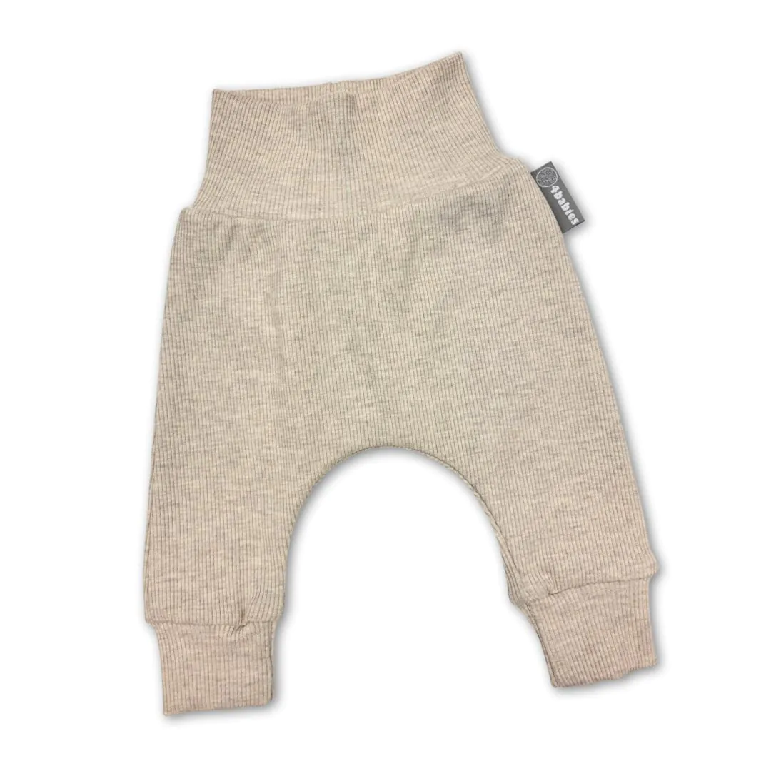 4BABIES Háremnadrág, bézs bordás