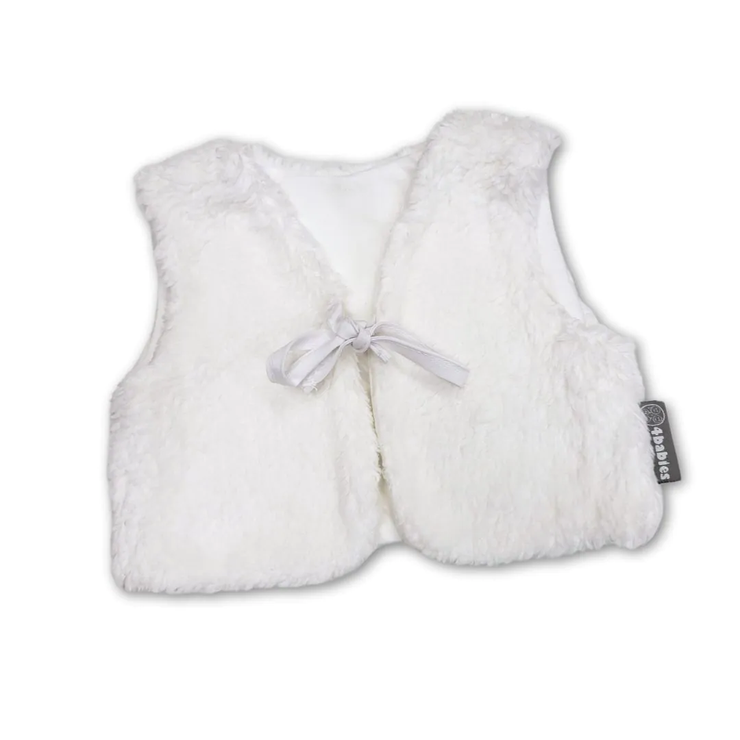 4BABIES Mellény, ekrü szőrmés