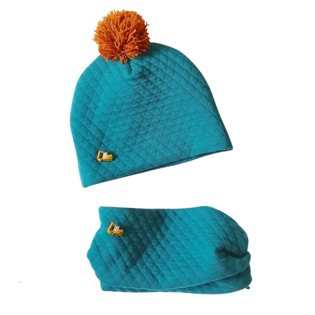 4BABIES "Steppelt petrol" téli sapka & sál szett