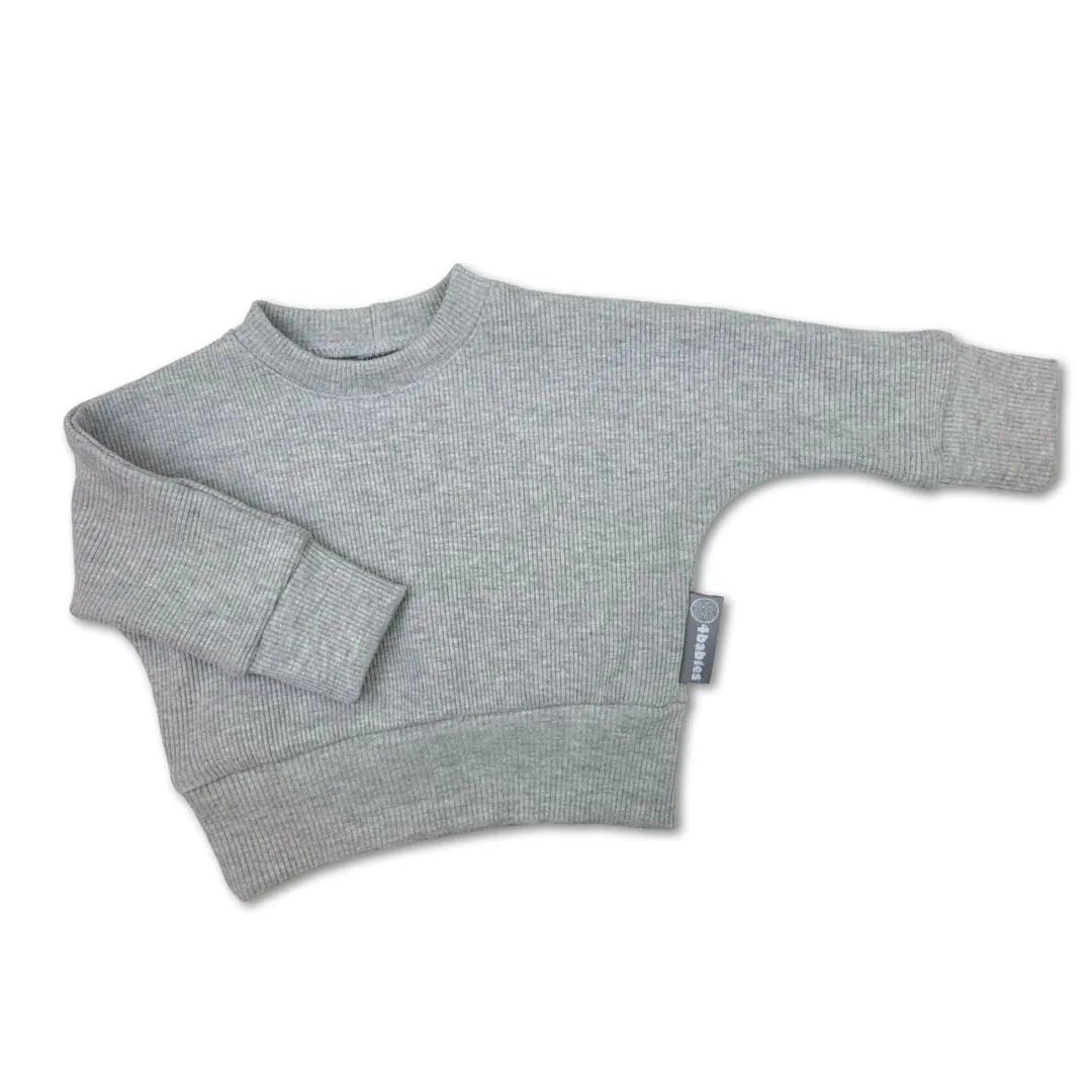 4BABIES Babapulcsi, bordás melírszürke