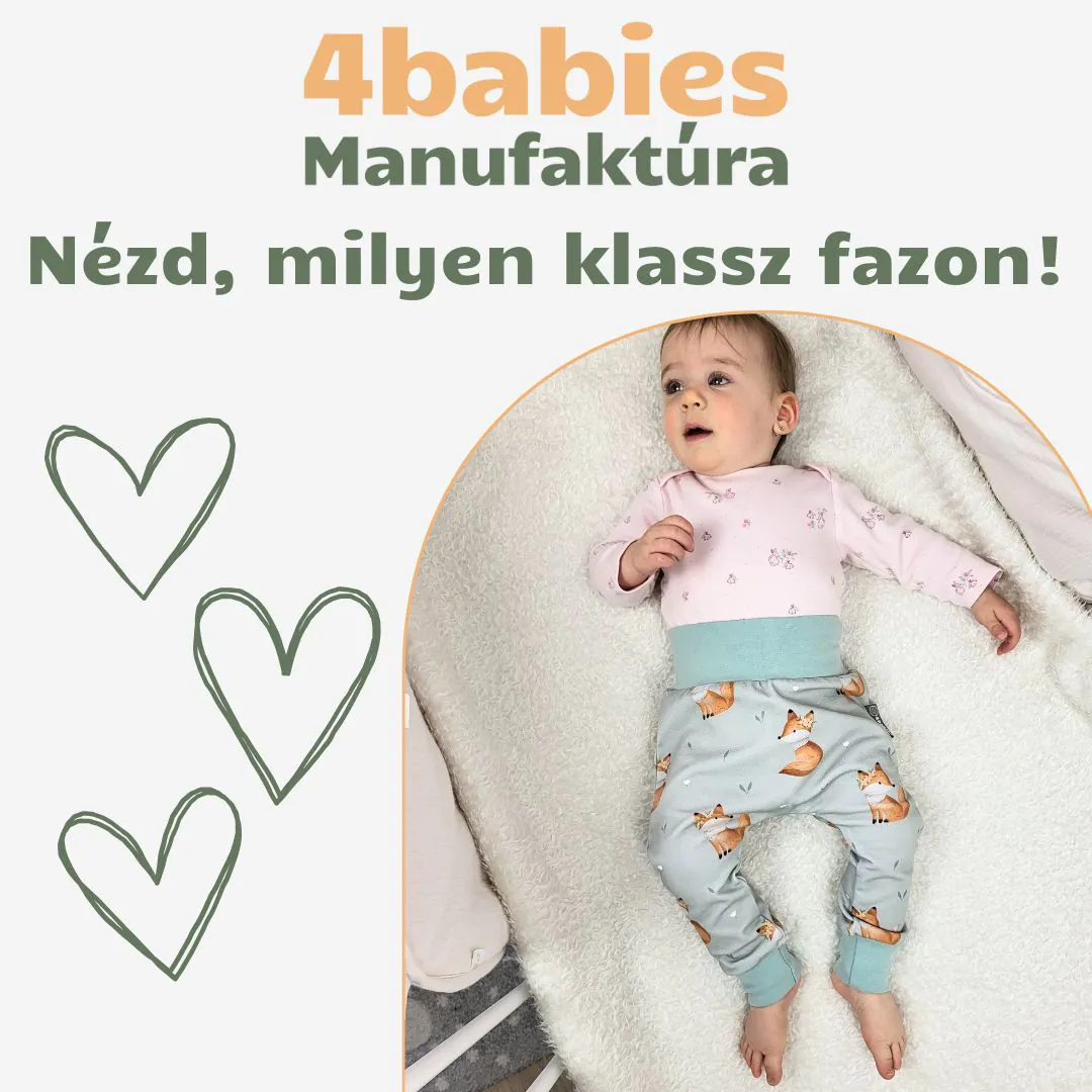 4BABIES Háremnadrág, rózsaszín bordás - Image 4