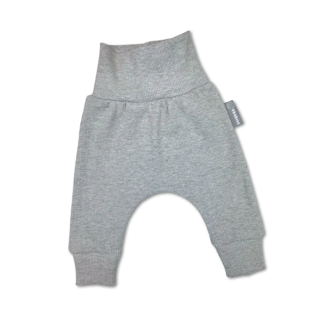 4BABIES Háremnadrág, bordás melírszürke