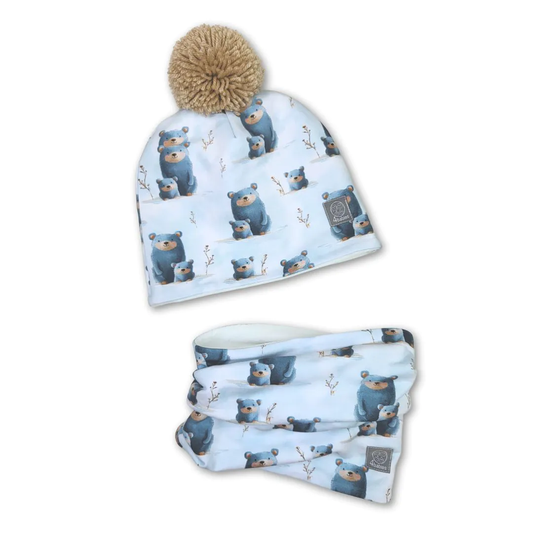 4BABIES "Dörmikék" téli sapka & sál szett