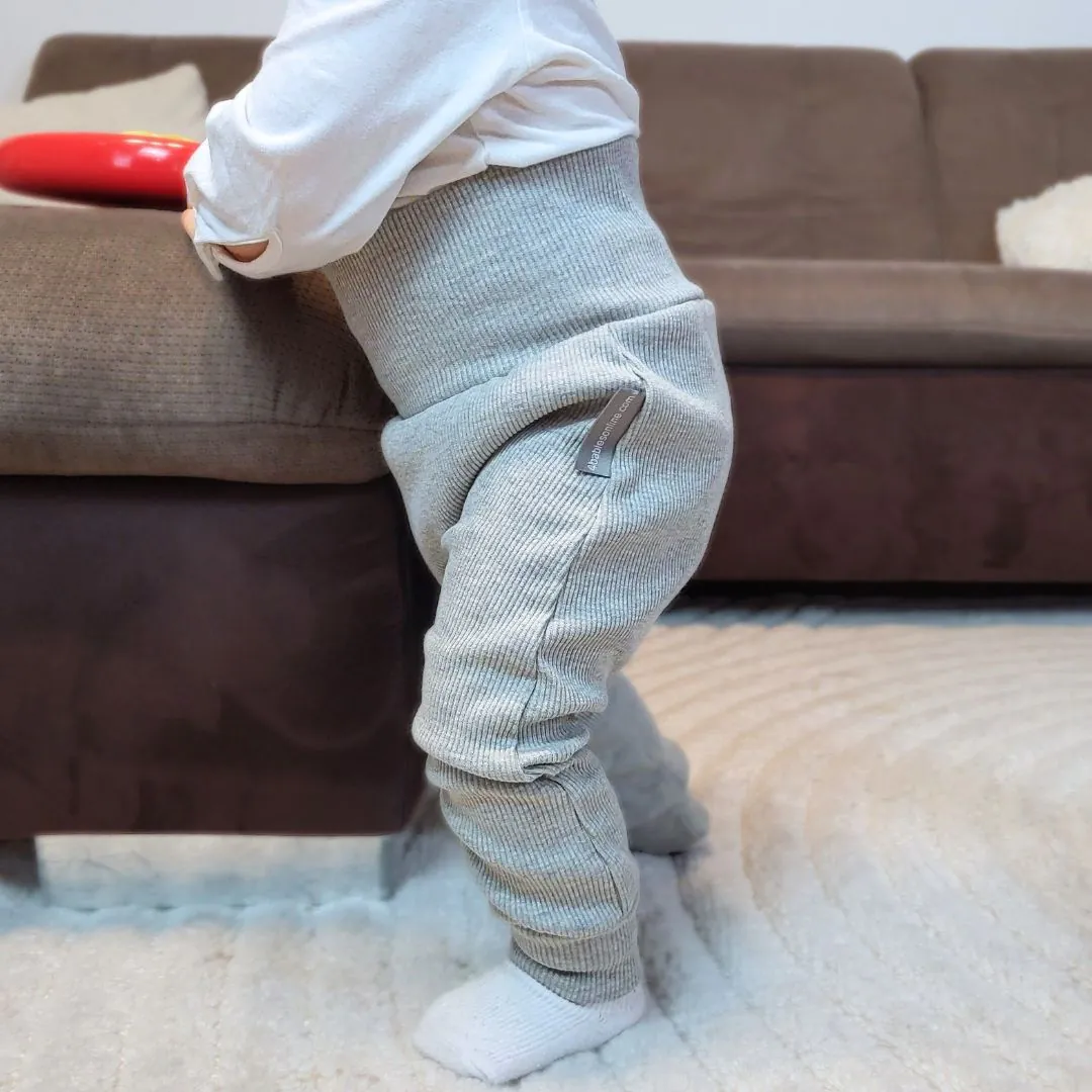 4BABIES Háremnadrág, bordás melírszürke - Image 3