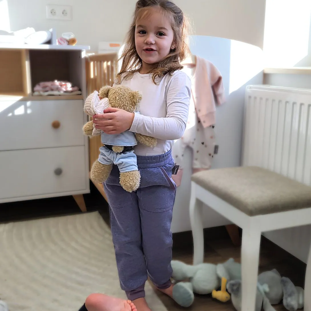 4BABIES Bolyhos szabadidő nadrág, melír lila - Image 2