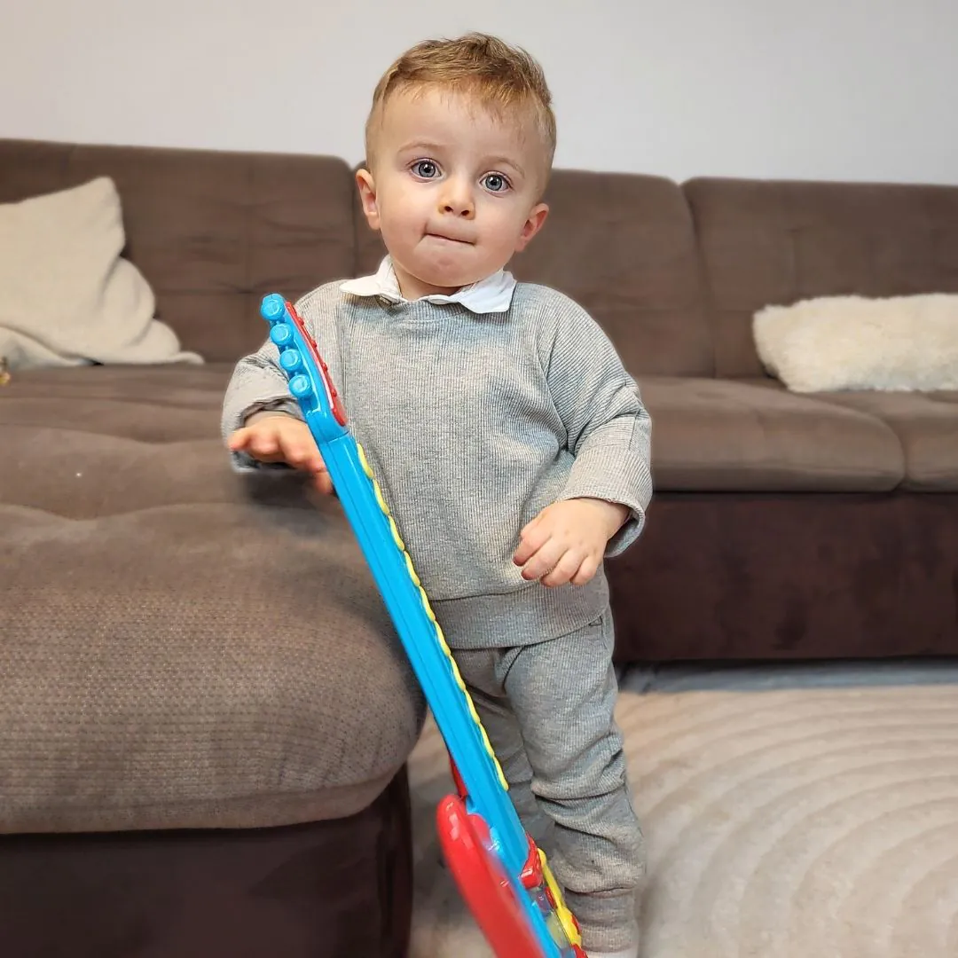 4BABIES Babapulcsi, bordás melírszürke - Image 2