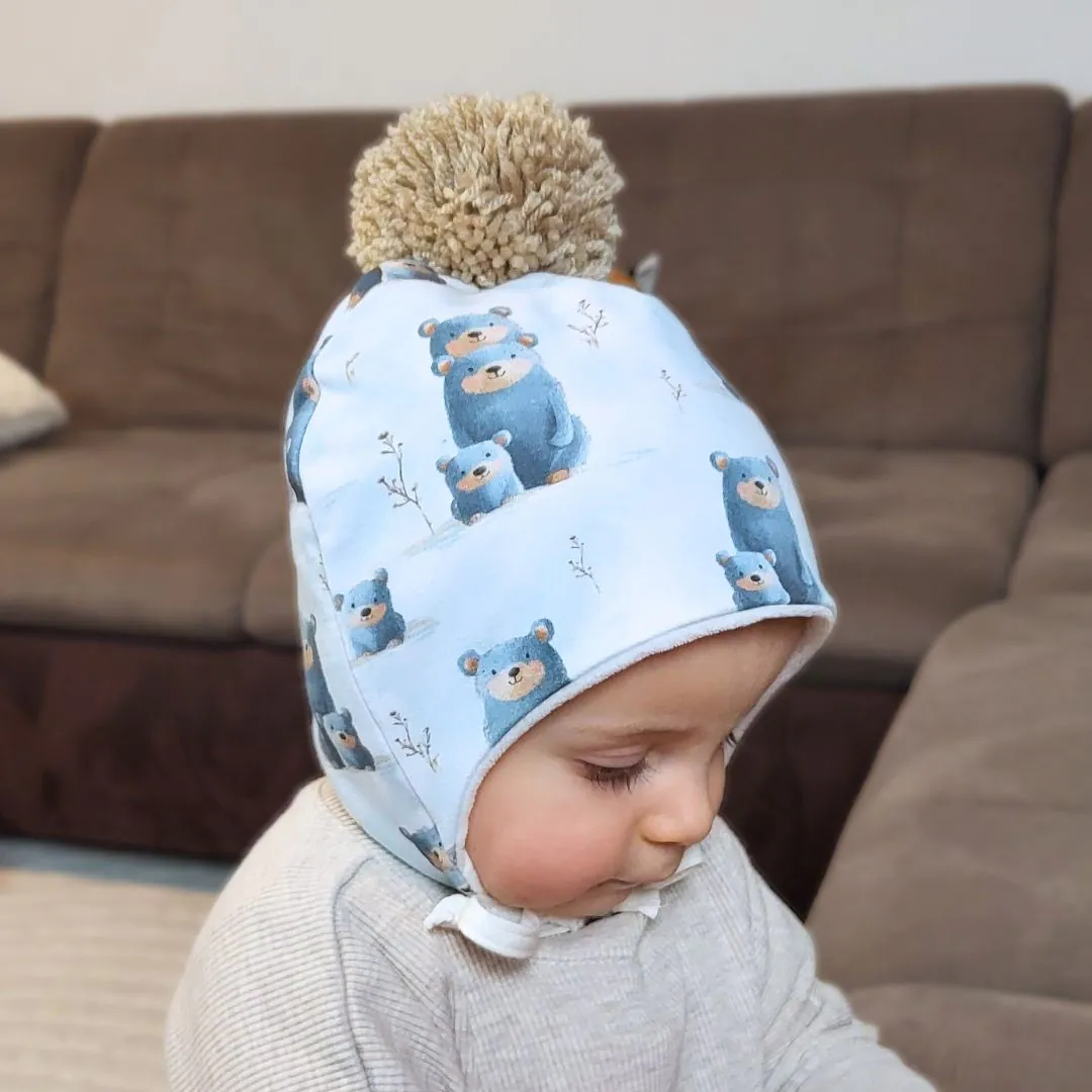 4BABIES Téli kötős babasapka, Dörmikék - Image 3