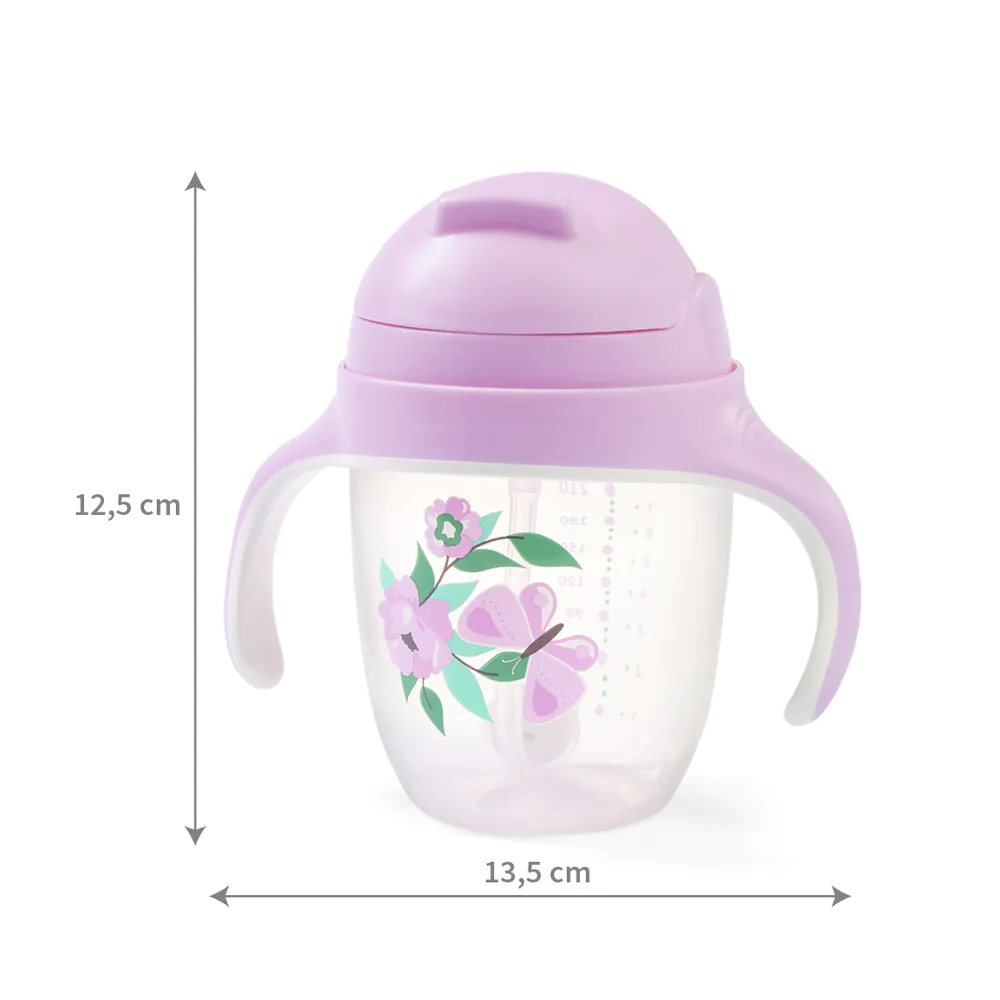 BabyOno 240ml szívószálas itatópohár, lila - Image 6