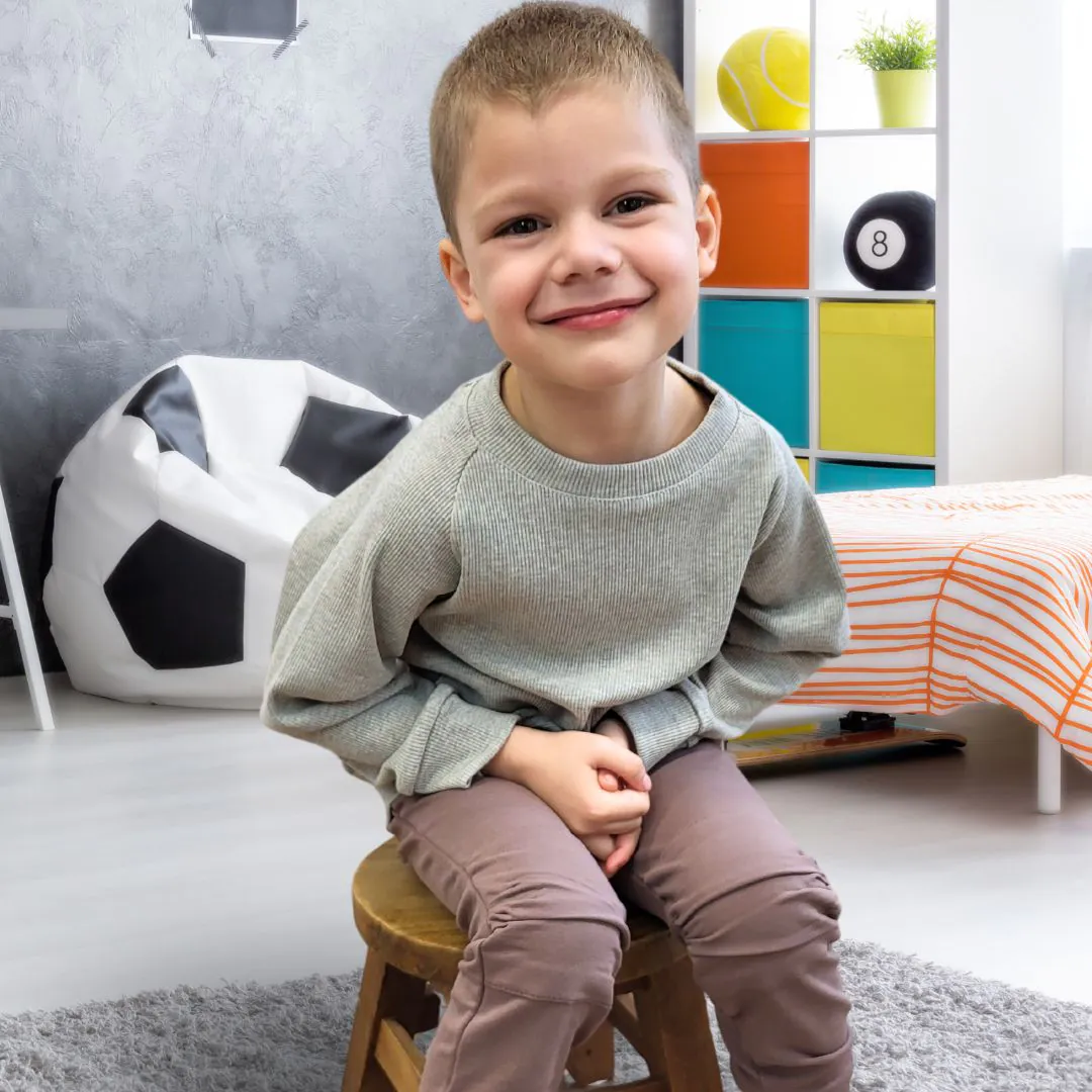 4BABIES "Rosszcsont" térdfoltos szabadidő nadrág, földbarna - Image 2