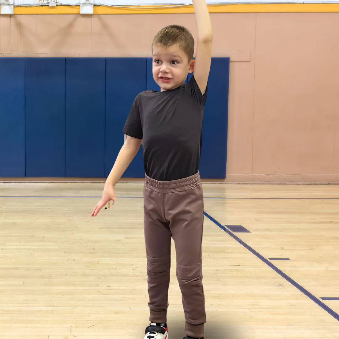 4BABIES "Rosszcsont" térdfoltos szabadidő nadrág, földbarna - Image 4