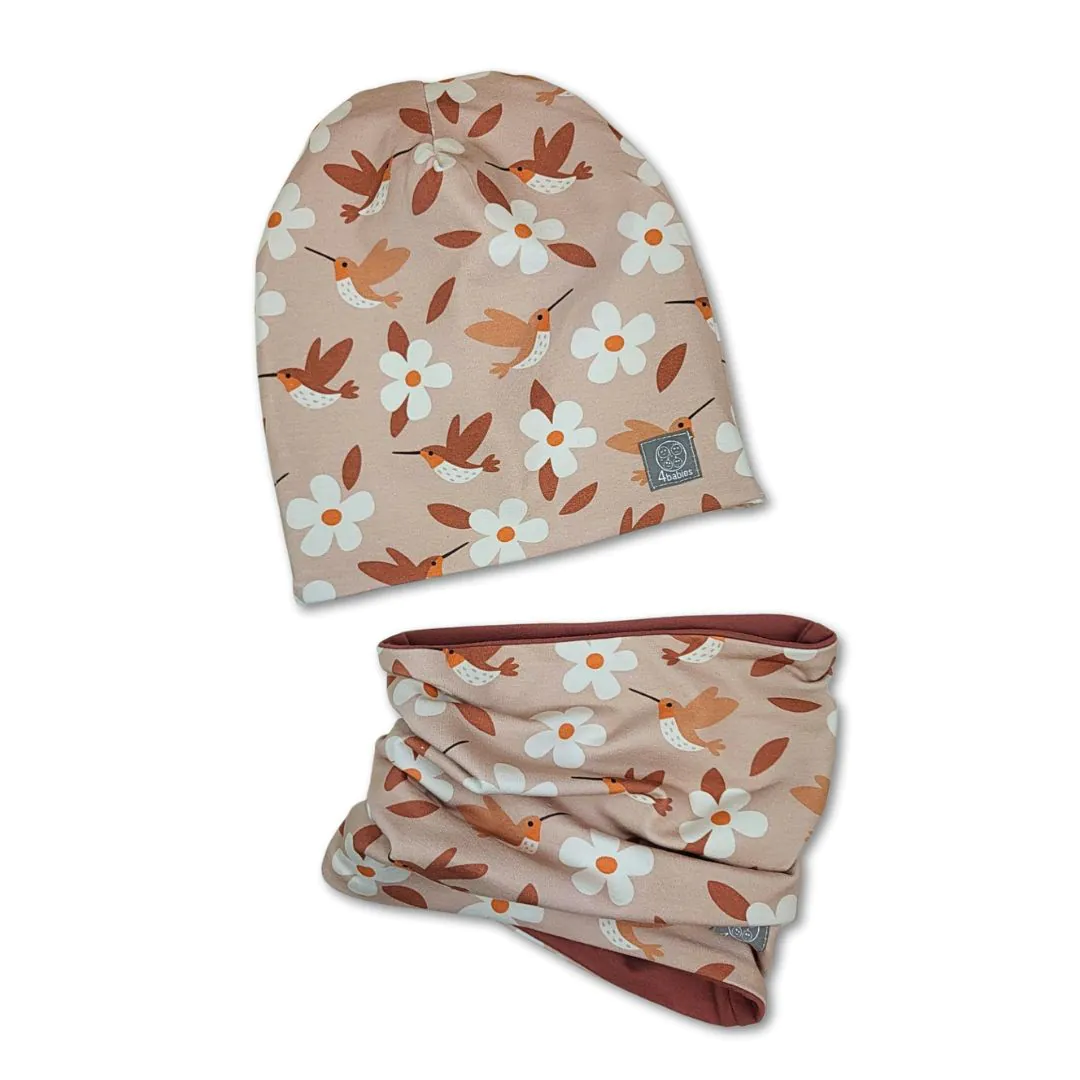 4BABIES "Kolibri" sapka & sál szett