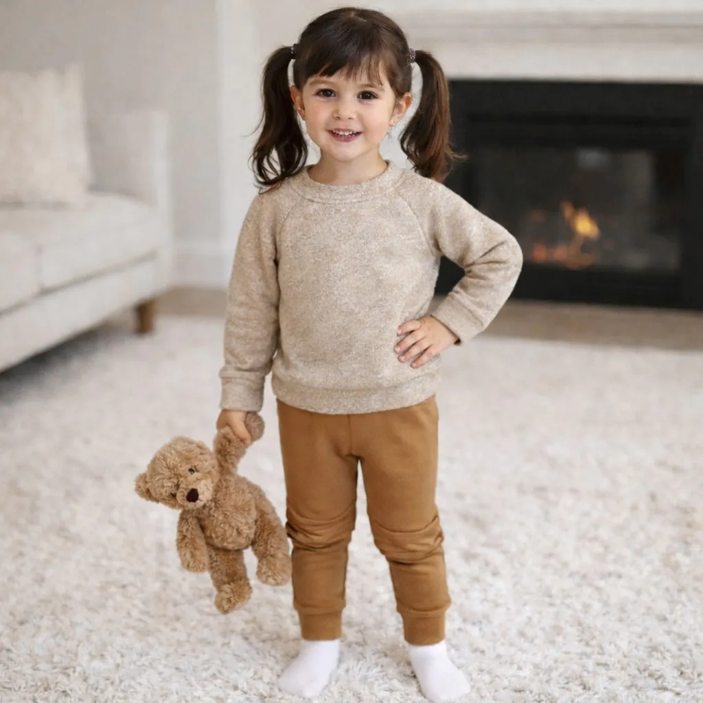 4BABIES Pulóver, bordás bézs - Image 3