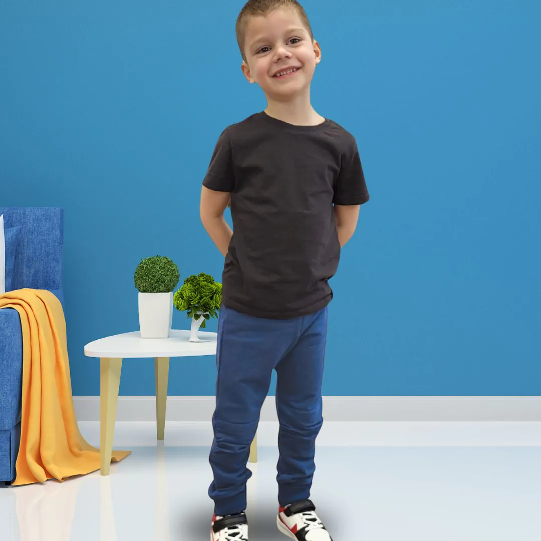 4BABIES "Rosszcsont" térdfoltos szabadidő nadrág, fémkék - Image 2