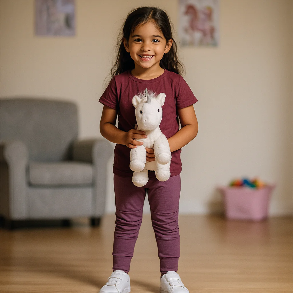 4BABIES "Rosszcsont" térdfoltos szabadidő nadrág, pasztell lila - Image 2