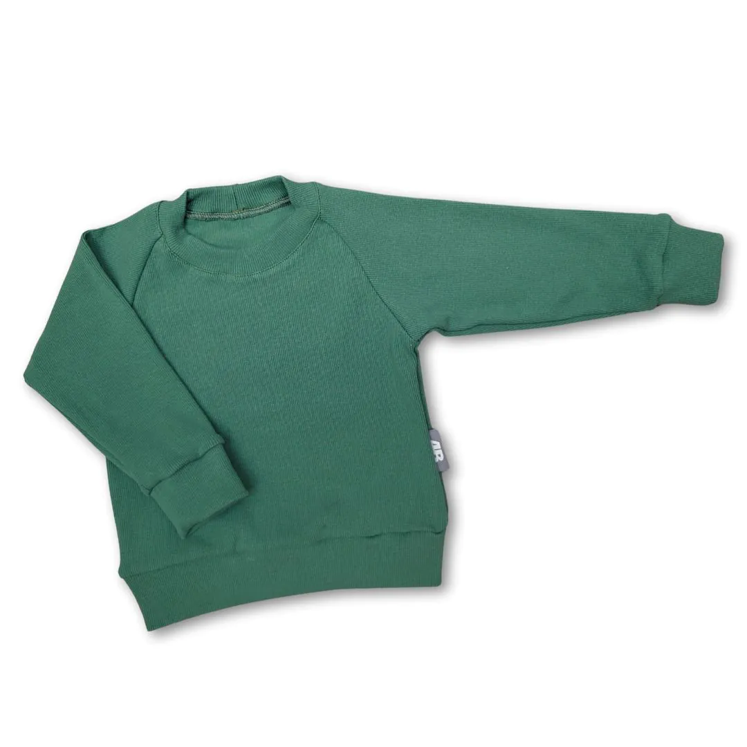 4BABIES Pulóver, bordás sötétzöld