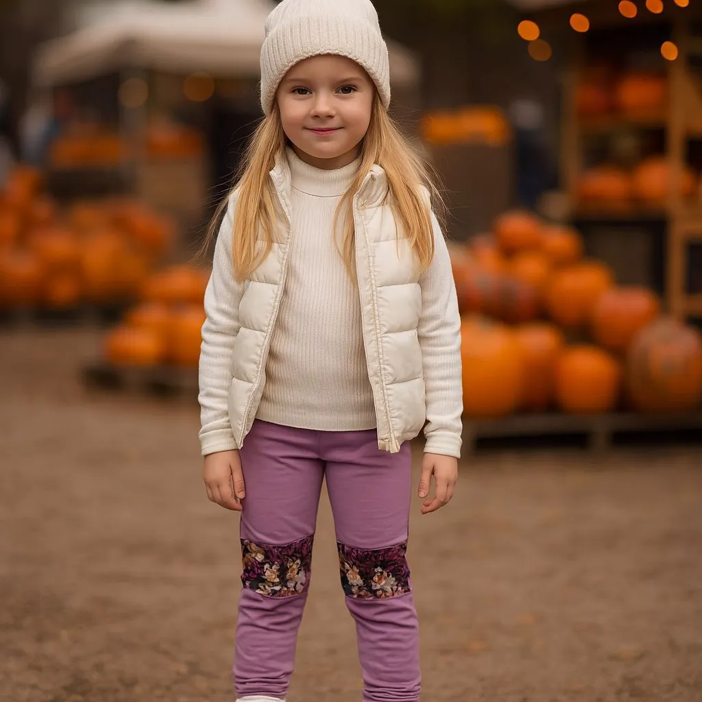 4BABIES "Rosszcsont" térdfoltos szabadidő nadrág, pasztell lila & nyuszikák - Image 2