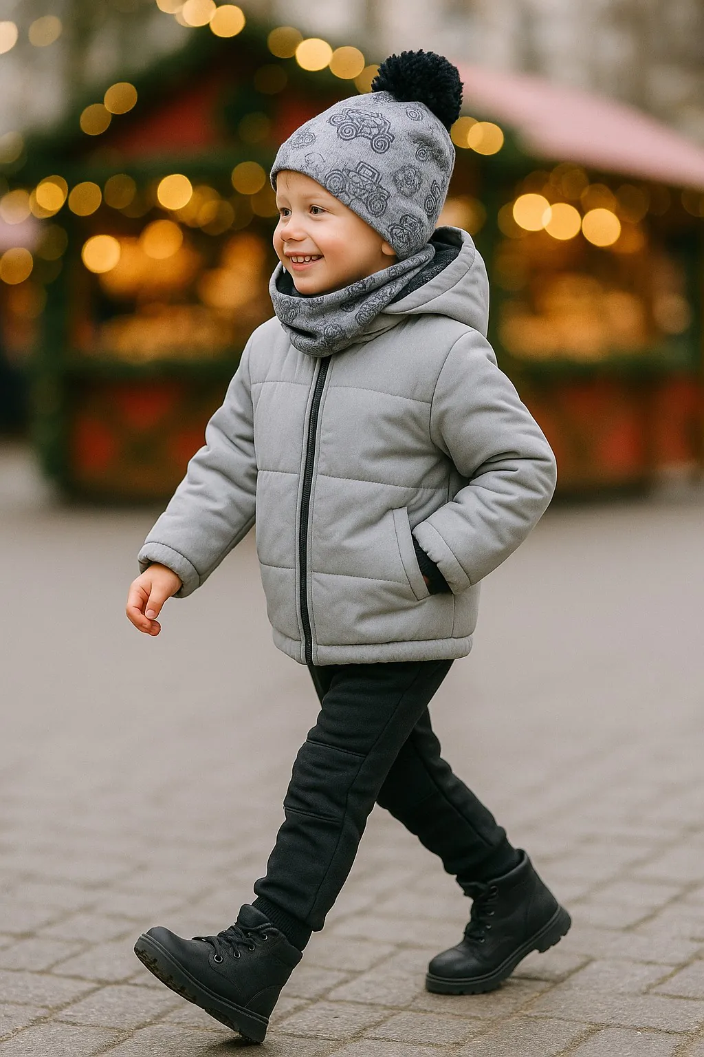 4BABIES "Rosszcsont" Polarshield térdfoltos szabadidő nadrág, fekete - Image 3