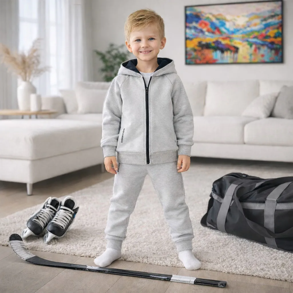 4BABIES Polarshield kapucnis pulóver, szürke - Image 2