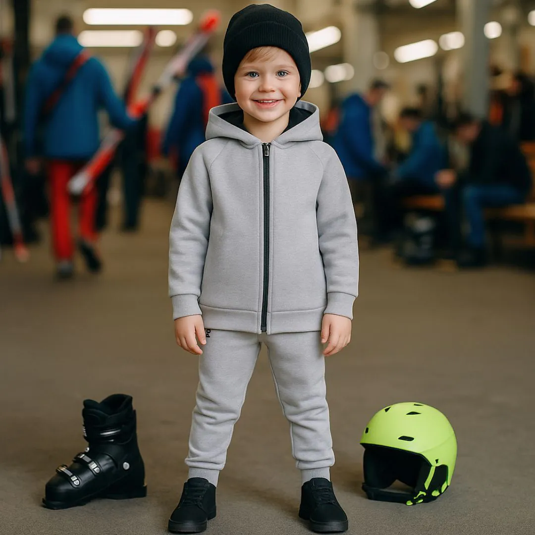 4BABIES Polarshield kapucnis pulóver, szürke - Image 2