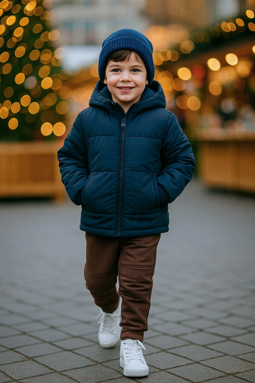4BABIES "Rosszcsont" térdfoltos szabadidő nadrág, sötétbarna - Image 2