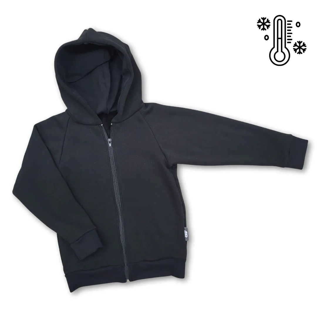 4BABIES Polarshield kapucnis pulóver, fekete