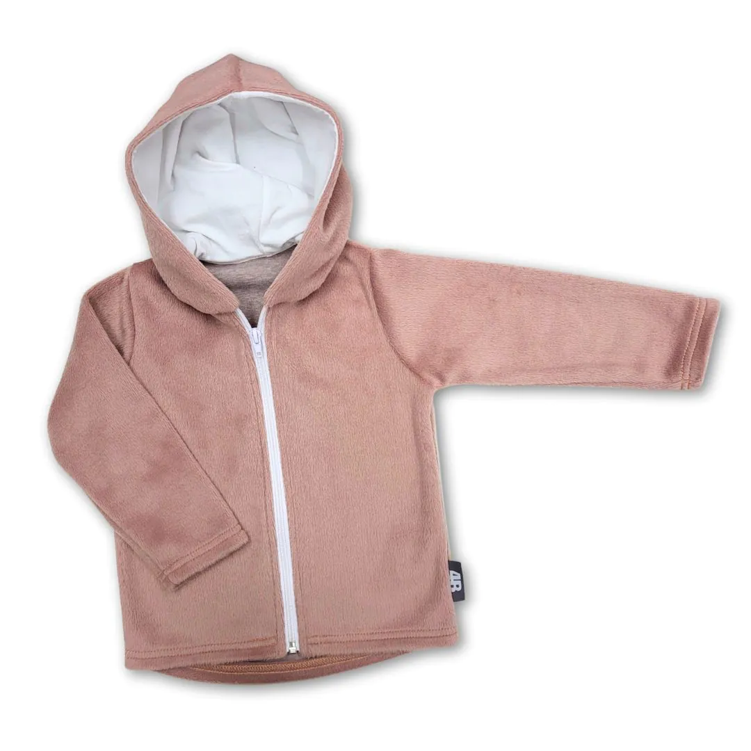 4BABIES Polarshield kapucnis pulóver, bézs szőrös