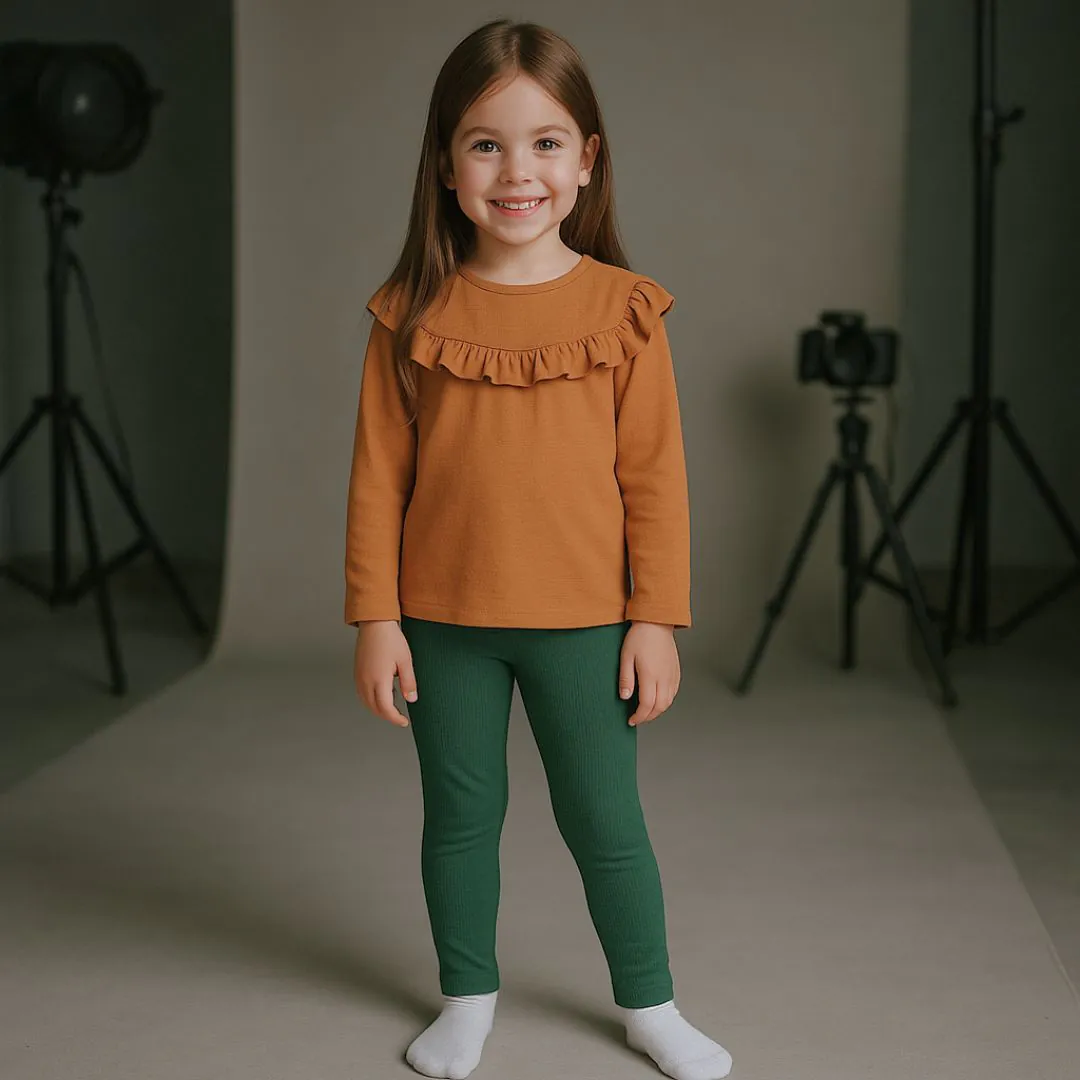 4BABIES Leggings, bordás zöld - Image 2