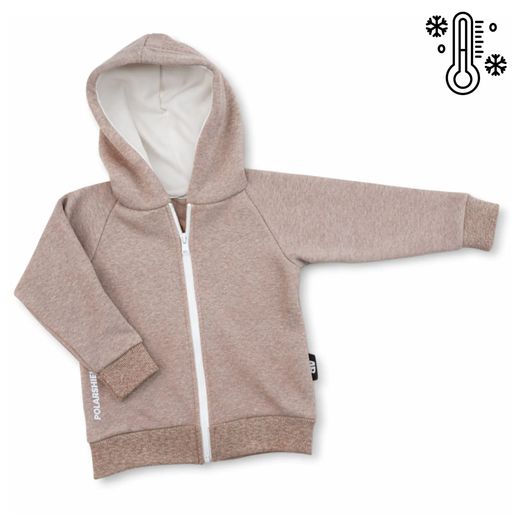 4BABIES Polarshield kapucnis pulóver, bézs
