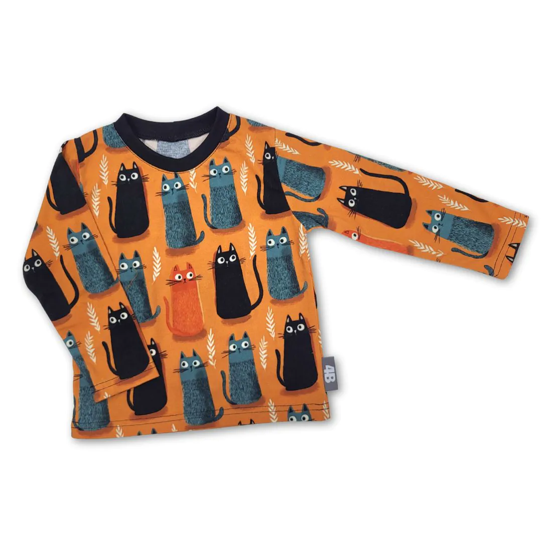 4BABIES "Cicák" hosszú ujjú póló, 86-92-es méret