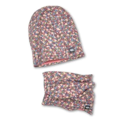 4BABIES "Virágcsoda" sapka & sál szett