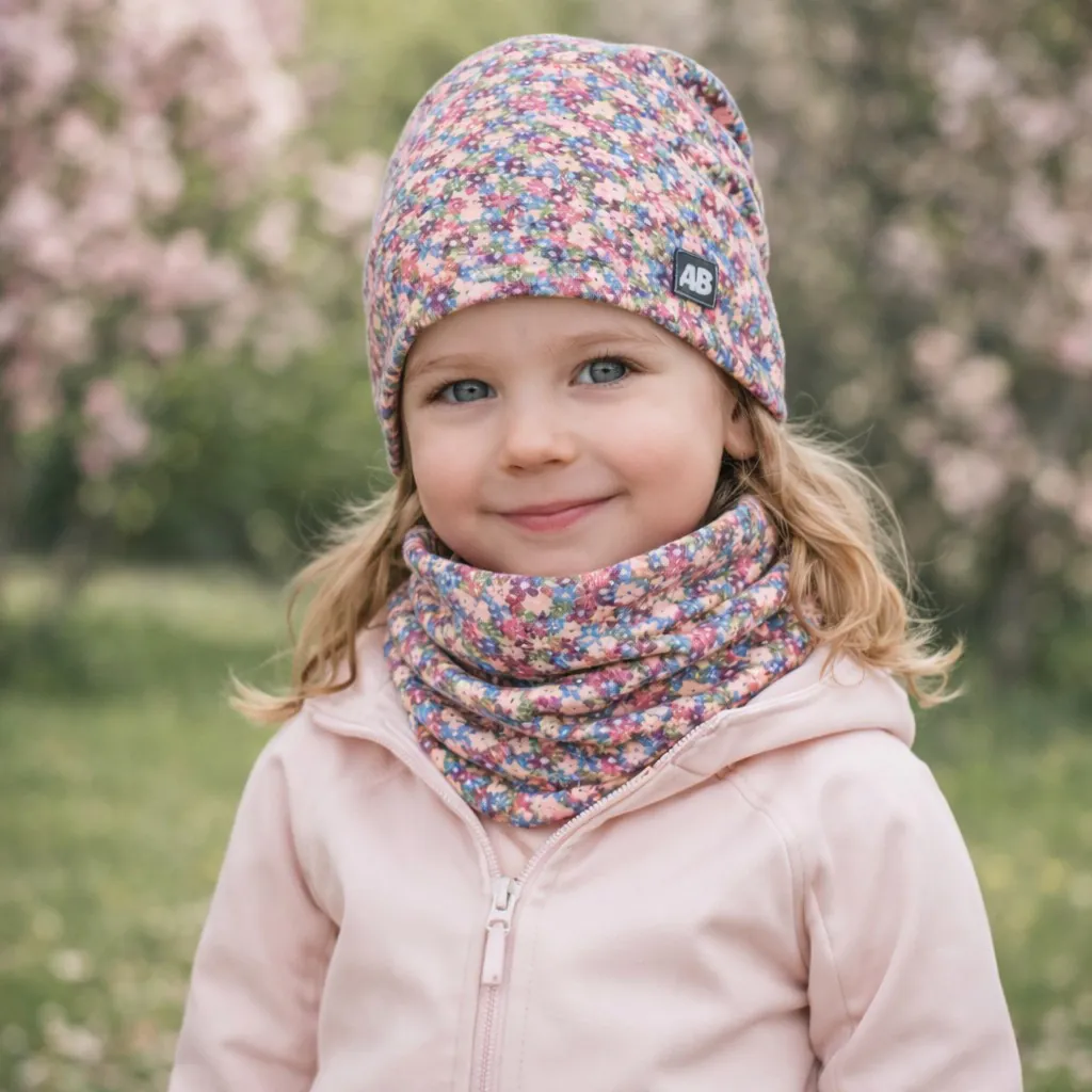 4BABIES "Virágcsoda" sapka & sál szett - Image 2