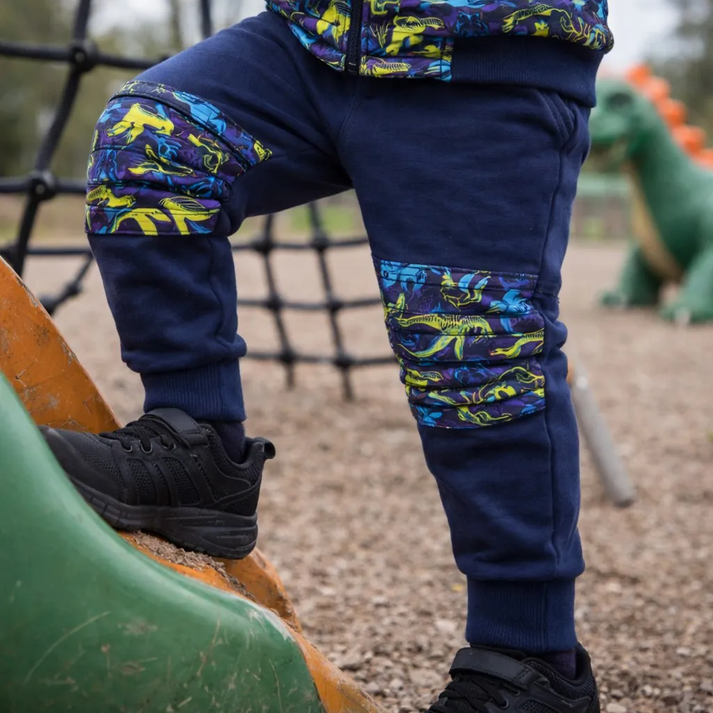 4BABIES "Rosszcsont" térdfoltos szabadidő nadrág, sötétkék & Trex - Image 2