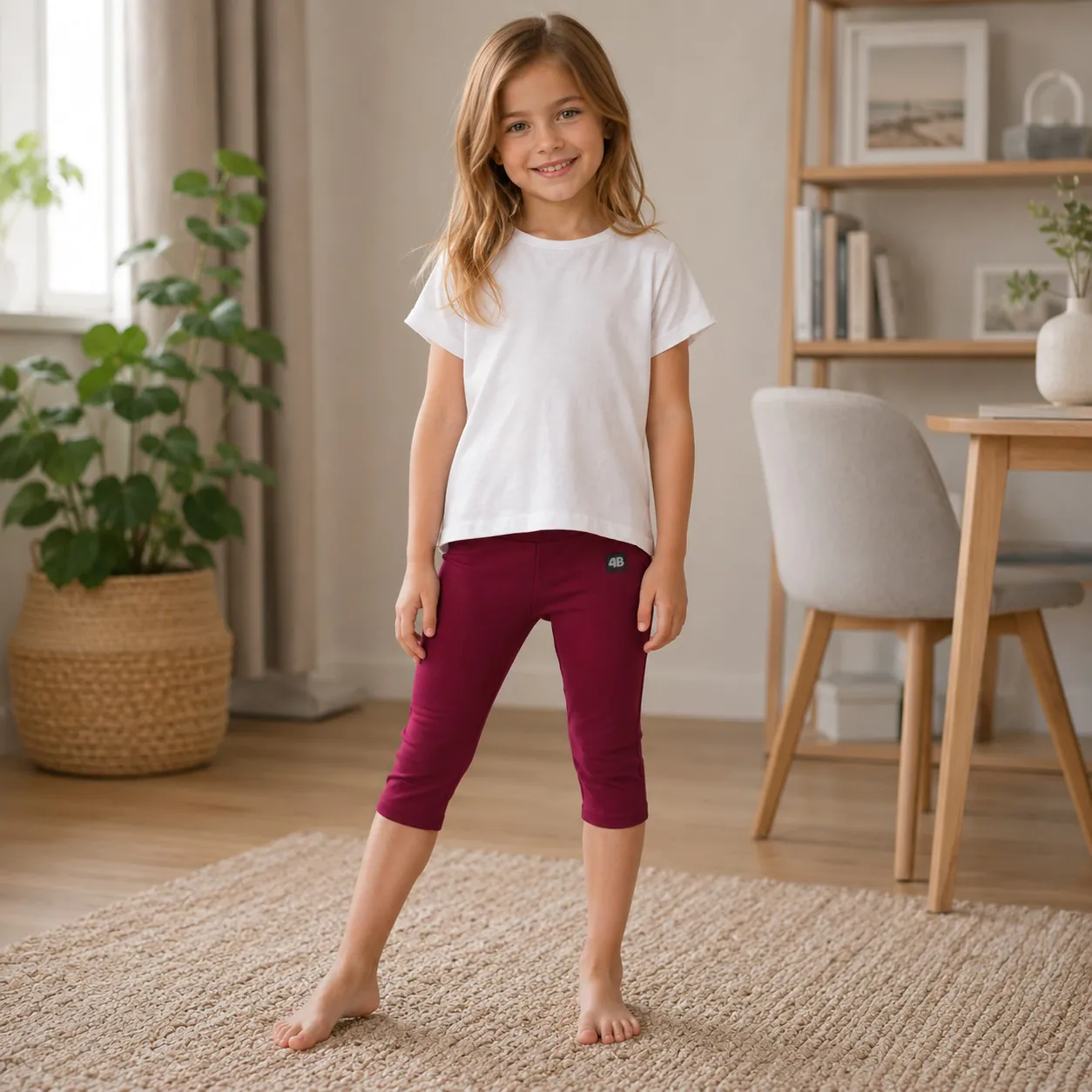 4BABIES Capri leggings, amarant - Image 3