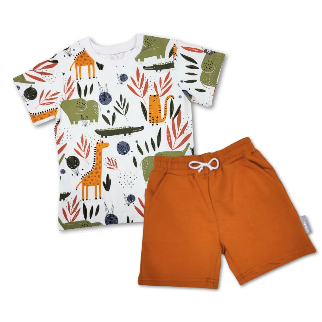 4BABIES "Afrika" póló & rövidnadrág outfit