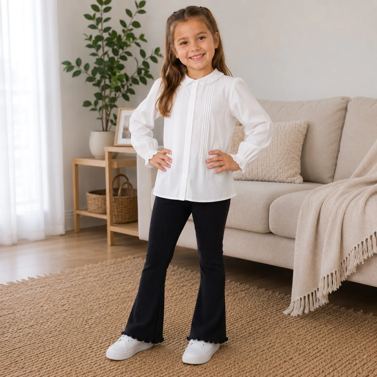 4BABIES Trapéz leggings, bordás fekete - Image 6
