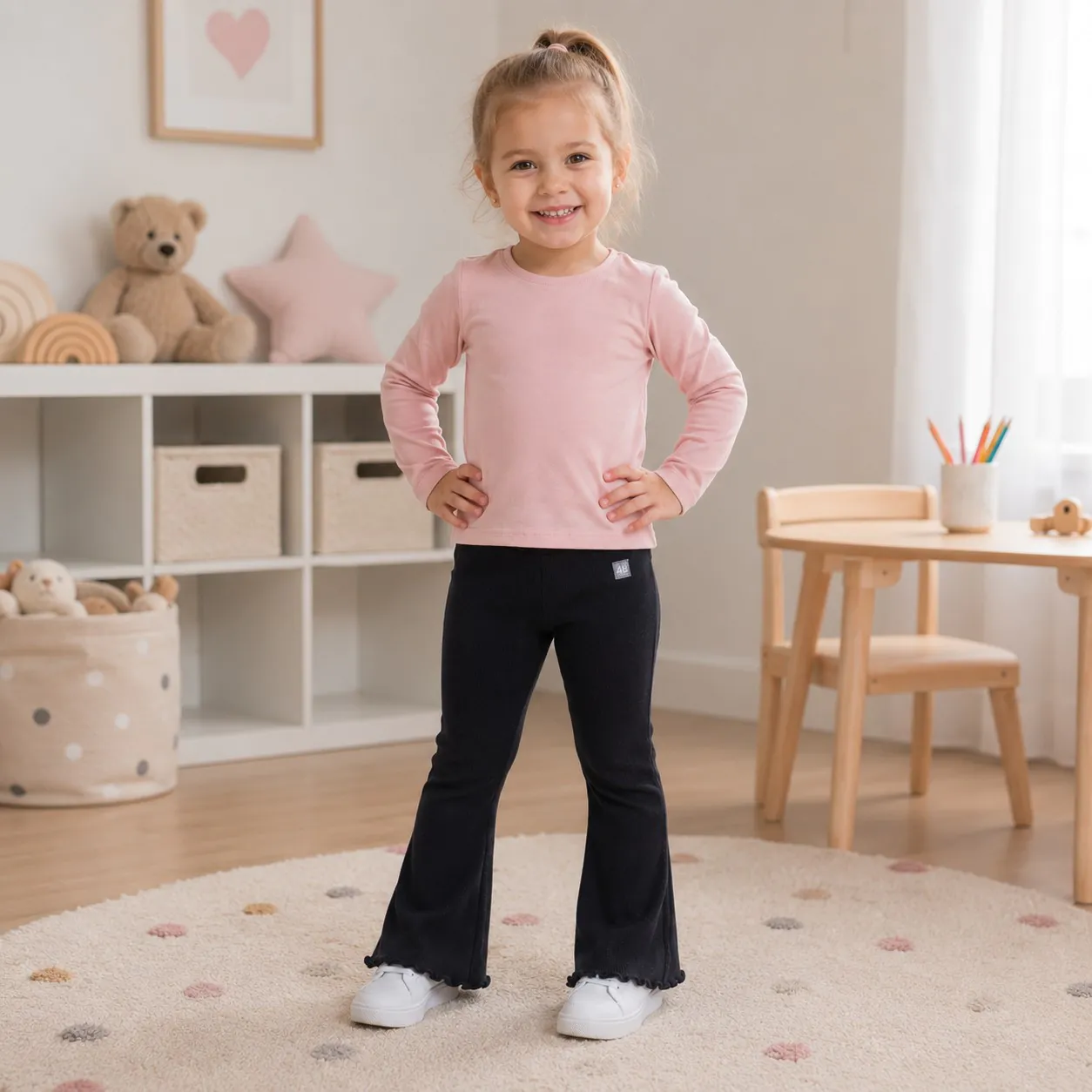 4BABIES Trapéz leggings, bordás fekete - Image 2