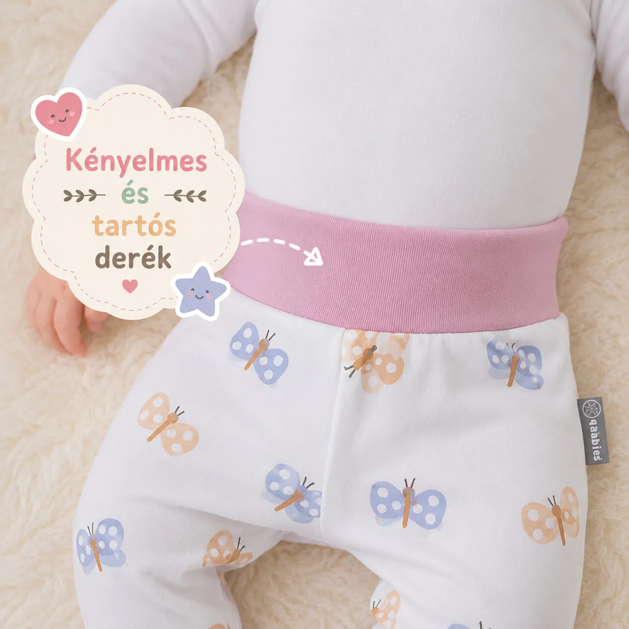 4BABIES "Púder pillangók" újszülött babaruha szett - Image 3