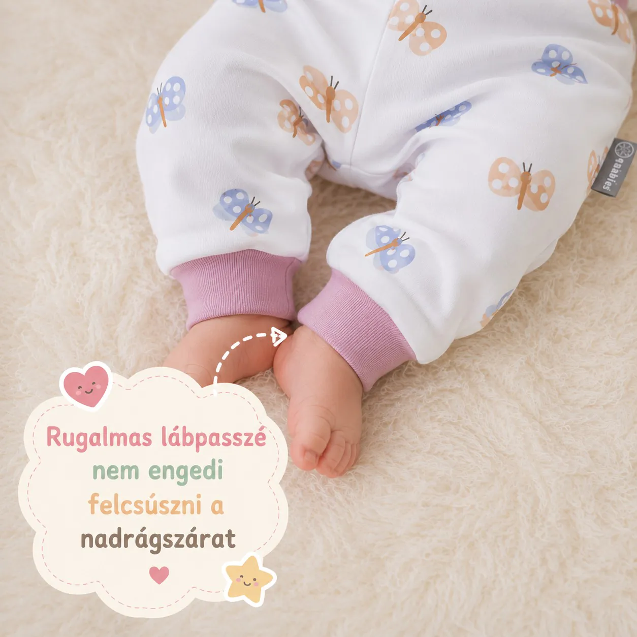 4BABIES "Púder pillangók" újszülött babaruha szett - Image 4
