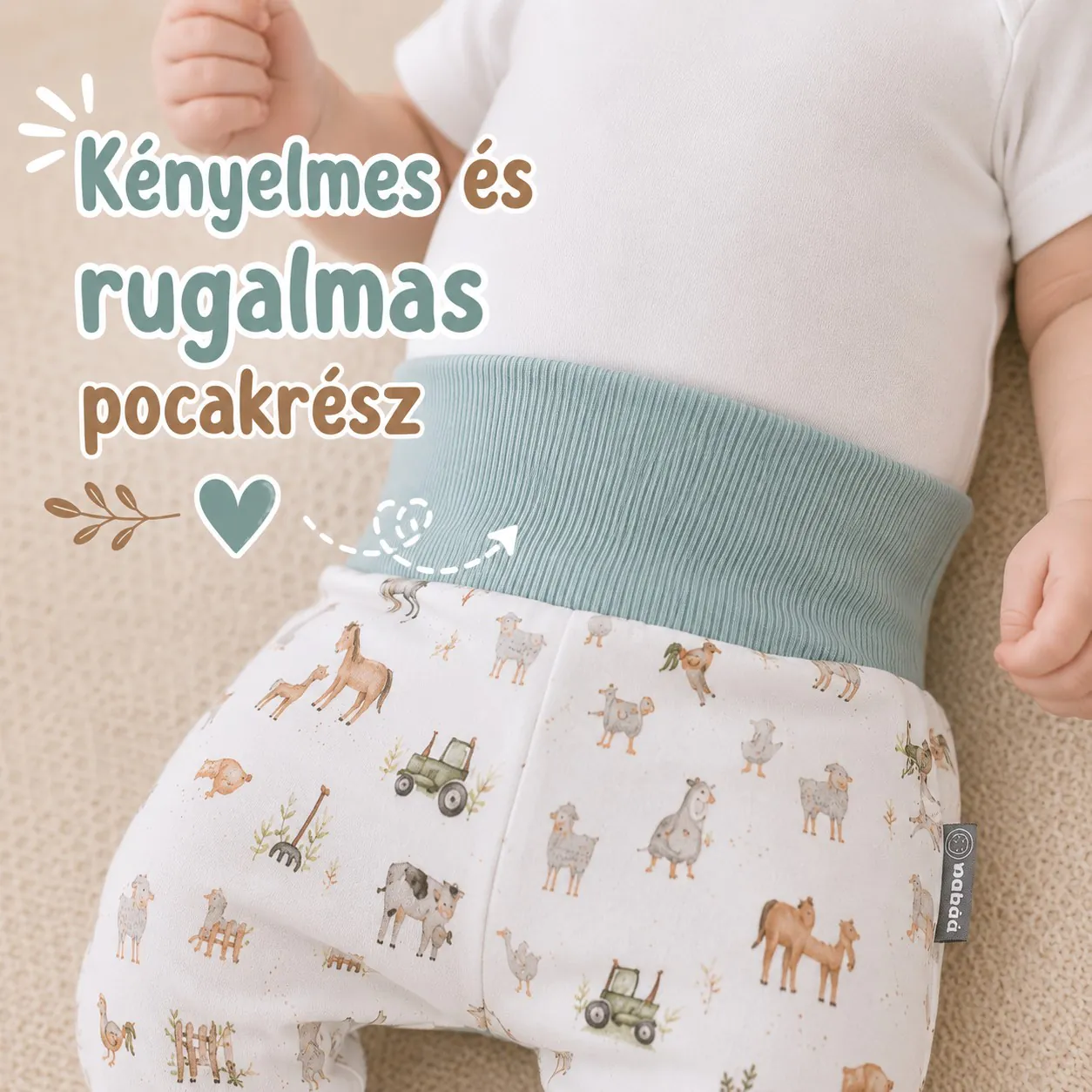 4BABIES "Kicsi farmom" újszülött babaruha + sapi szett - Image 3