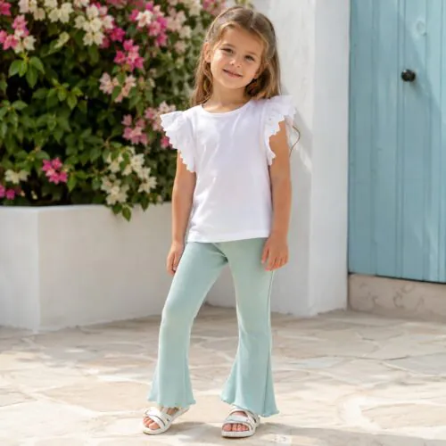Alternative view of 4BABIES Trapéz leggings, ice blue