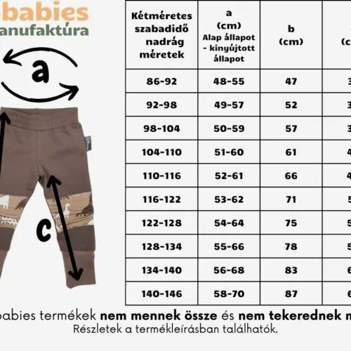 4BABIES "Rosszcsont" térdfoltos szabadidő nadrág, sötétbarna & macipofik - Image 3